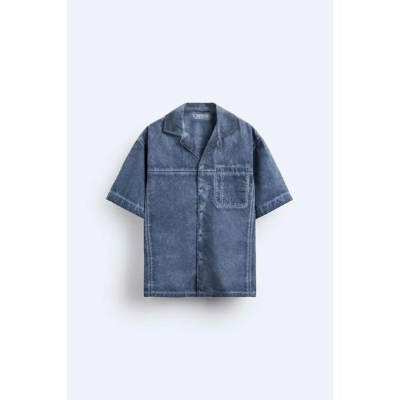 ZARA FADED SHIRT WITH SEAMS - Picture 6 of 6